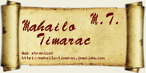Mahailo Timarac vizit kartica